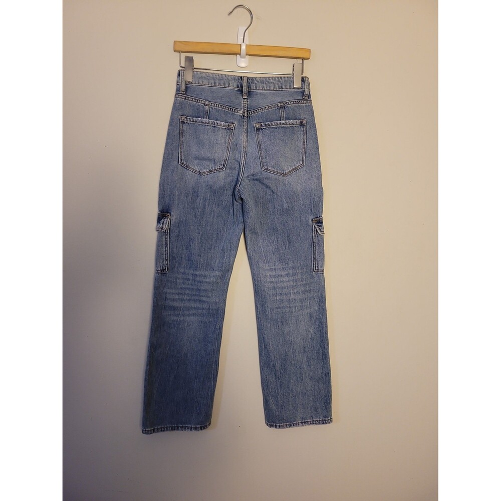 Vervet Blue Cargo Straight Leg Jean Sz 24 - Picture 5 of 8